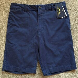 NWT! Polo by Ralph Lauren boys navy shorts size 16. See measurements in photos.